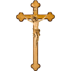 Cristo Pisa en cruz barroca